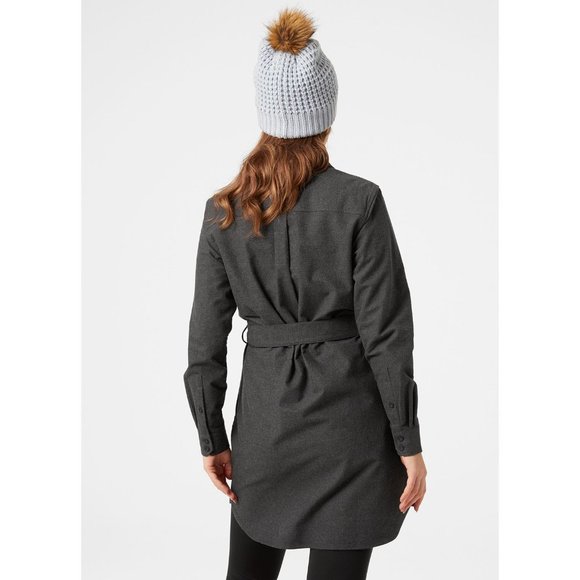 Womens Helly Hansen grey organic flannel shirt - Picture 2 of 8